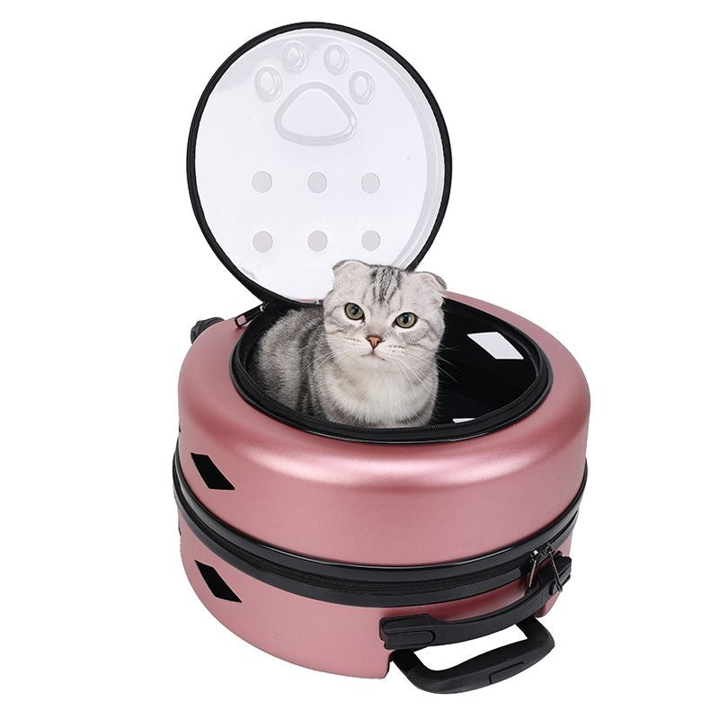 Transparent Pet Travel Trolley Bag
