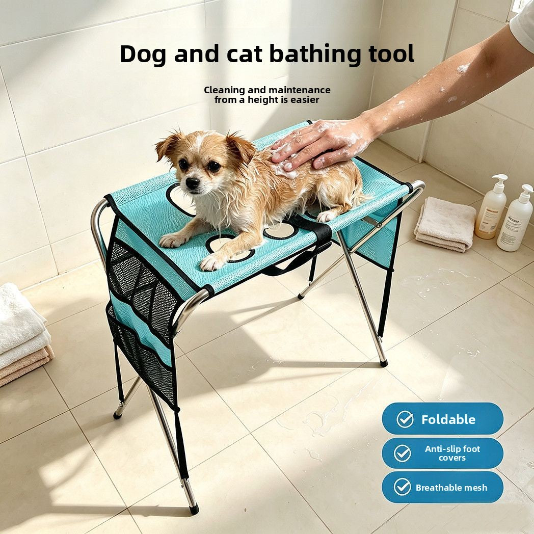 Foldable Stainless Steel Pet Grooming Table for Small Dogs