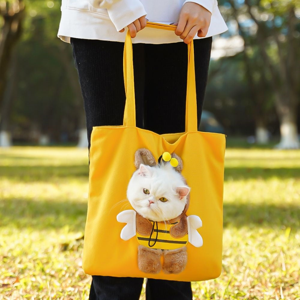 Portable Pet Travel Carrier Bag with Head Opening