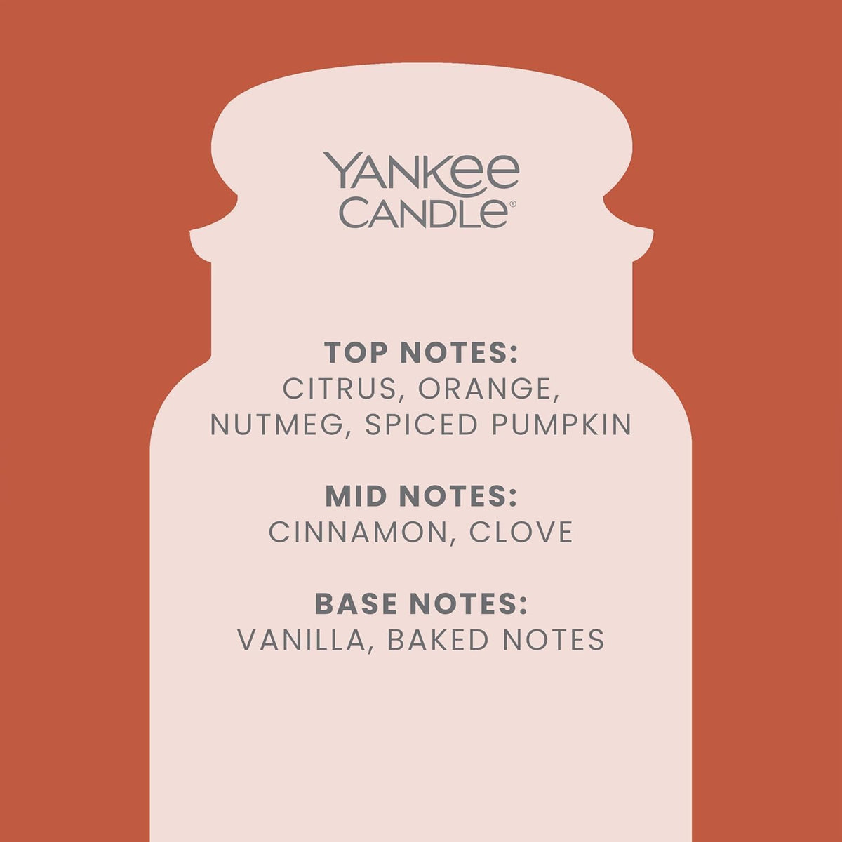 Yankee Candle Pumpkin Spice Scented Candle - Large Jar 538g