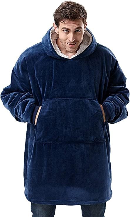 CASKIE Oversized Hoodie Sweatshirt Blanket, TV Super Soft Warm Comfortable Blanket Hoodie, Soft Cozy Warm Comfortable Novelty Hoodies, One Size Fits All, TV-Blanket for Men Women Teenagers Kids