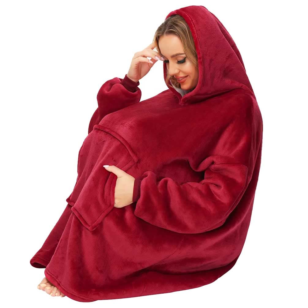 CASKIE Oversized Hoodie Sweatshirt Blanket, TV Super Soft Warm Comfortable Blanket Hoodie, Soft Cozy Warm Comfortable Novelty Hoodies, One Size Fits All, TV-Blanket for Men Women Teenagers Kids