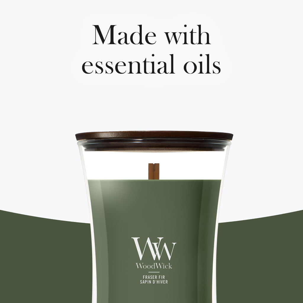 Woodwick Ellipse Scented Candle | Fraser Fir | with Crackling Wick | Burn Time: Up to 50 Hours