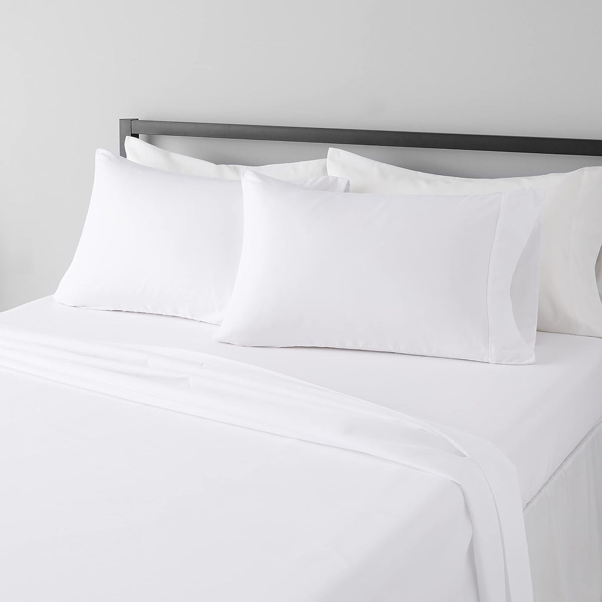 Amazon Basics Lightweight Super Soft Easy Care Wrinkle Free Microfiber 3 Piece Bed Sheet Set with 14-Inch Deep Pockets, Twin, Navy Blue, Solid, Kids, Men & Women Bedding