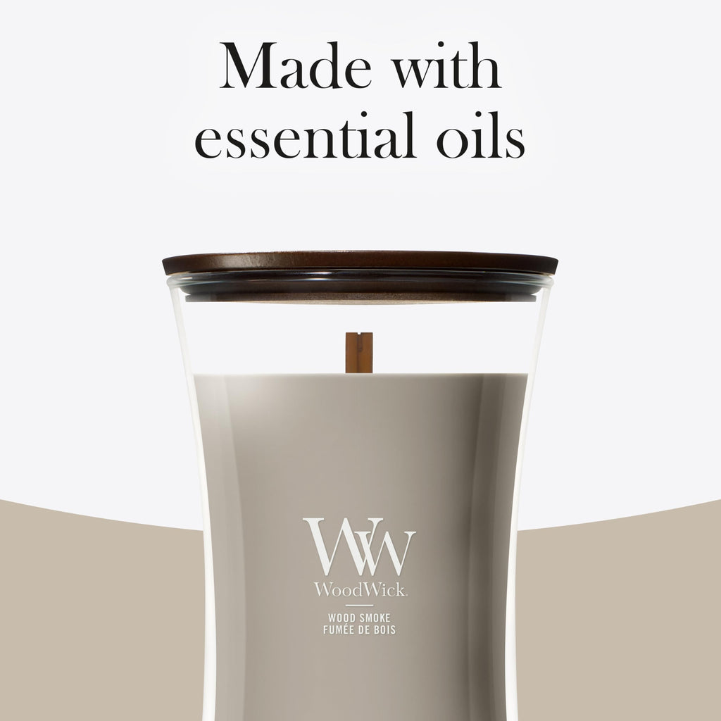 WoodWick Ellipse Scented Candle | Fireside | with Crackling Wick | Burn Time: Up to 50 Hours