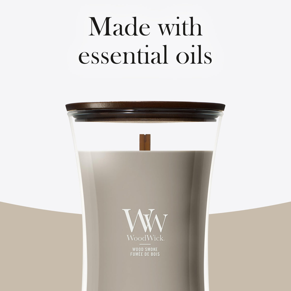 WoodWick Ellipse Scented Candle | Fireside | with Crackling Wick | Burn Time: Up to 50 Hours