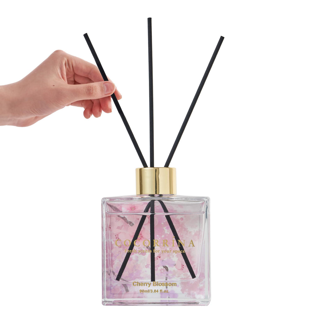 COCORRÍNA Reed Diffuser - 3 Pack/ 90ml with 24 Sticks Reed Diffuser for for House Bedroom Office Decor & Gifts Set (Cashmere Vanilla/Sandalwood Rose/Clean Linen)