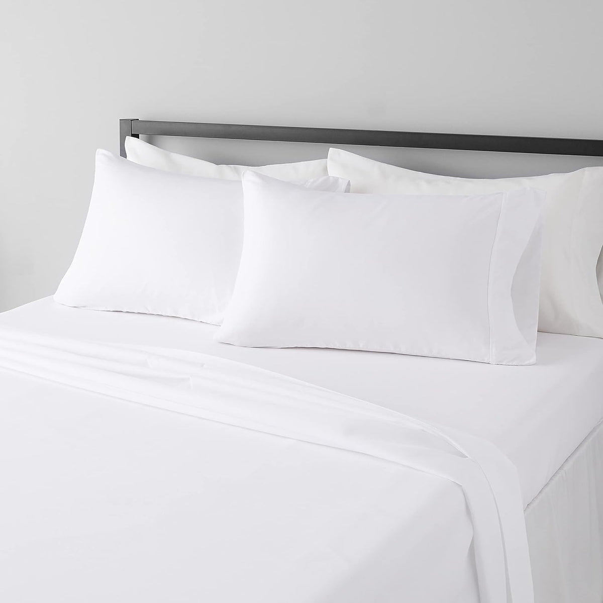 Amazon Basics Lightweight Super Soft Easy Care Wrinkle Free Microfiber 3 Piece Bed Sheet Set with 14-Inch Deep Pockets, Twin, Navy Blue, Solid, Kids, Men & Women Bedding
