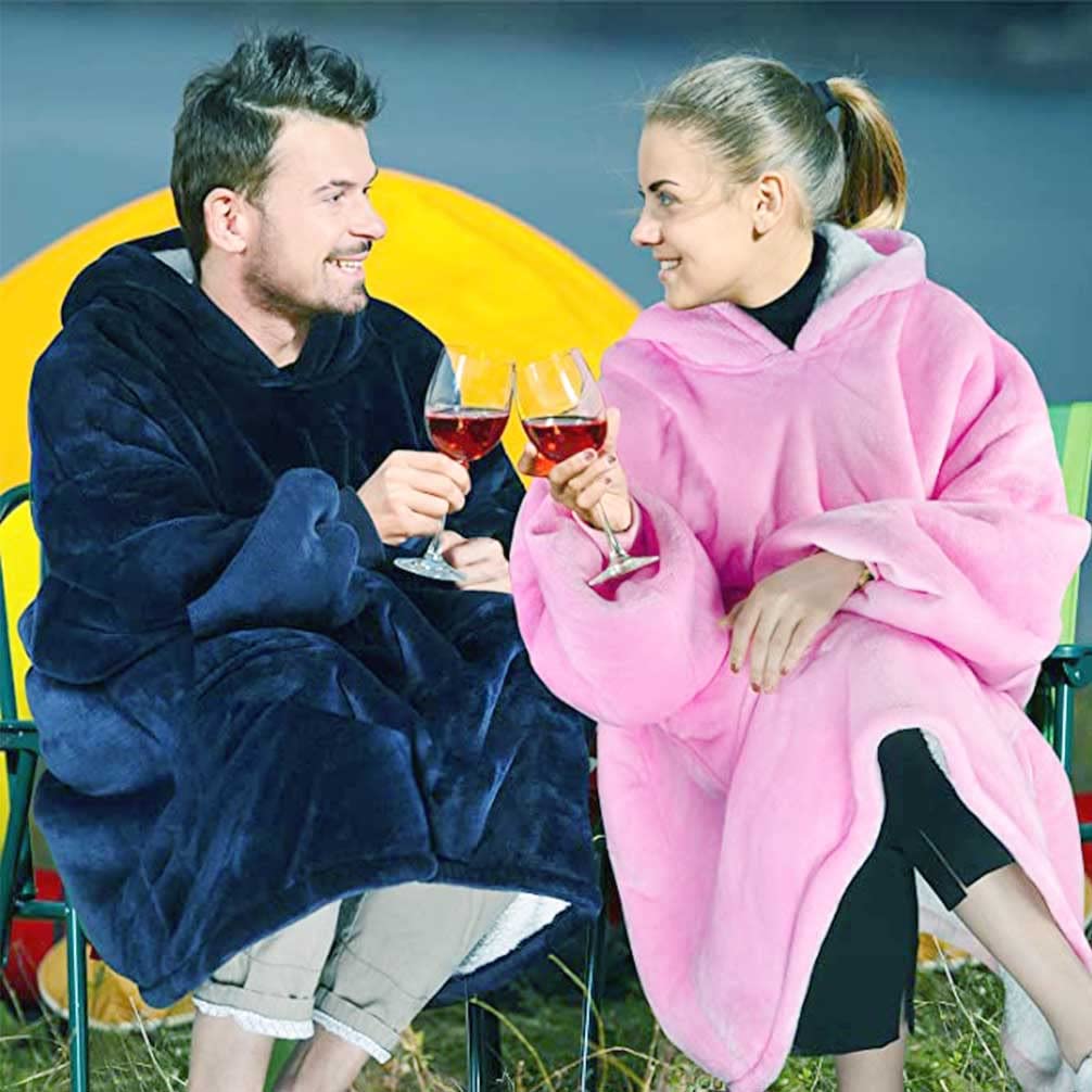 CASKIE Oversized Hoodie Sweatshirt Blanket, TV Super Soft Warm Comfortable Blanket Hoodie, Soft Cozy Warm Comfortable Novelty Hoodies, One Size Fits All, TV-Blanket for Men Women Teenagers Kids