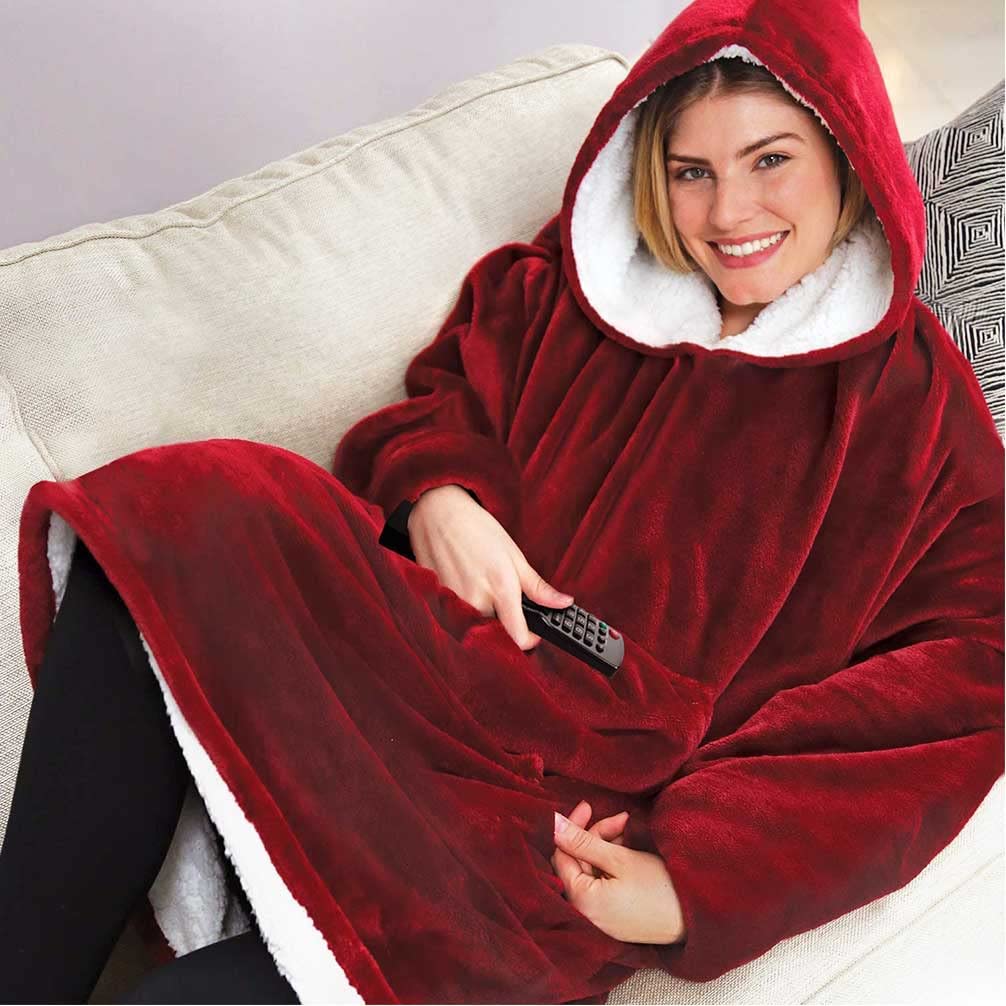 CASKIE Oversized Hoodie Sweatshirt Blanket, TV Super Soft Warm Comfortable Blanket Hoodie, Soft Cozy Warm Comfortable Novelty Hoodies, One Size Fits All, TV-Blanket for Men Women Teenagers Kids
