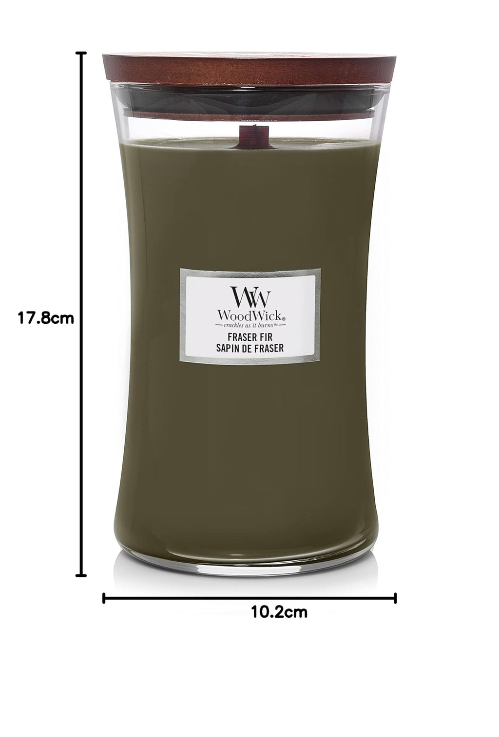Woodwick Ellipse Scented Candle | Fraser Fir | with Crackling Wick | Burn Time: Up to 50 Hours