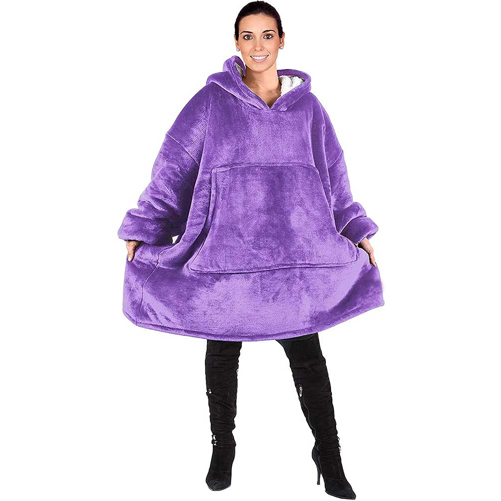 CASKIE Oversized Hoodie Sweatshirt Blanket, TV Super Soft Warm Comfortable Blanket Hoodie, Soft Cozy Warm Comfortable Novelty Hoodies, One Size Fits All, TV-Blanket for Men Women Teenagers Kids