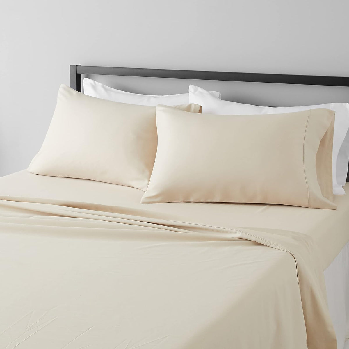 Amazon Basics Lightweight Super Soft Easy Care Wrinkle Free Microfiber 3 Piece Bed Sheet Set with 14-Inch Deep Pockets, Twin, Navy Blue, Solid, Kids, Men & Women Bedding