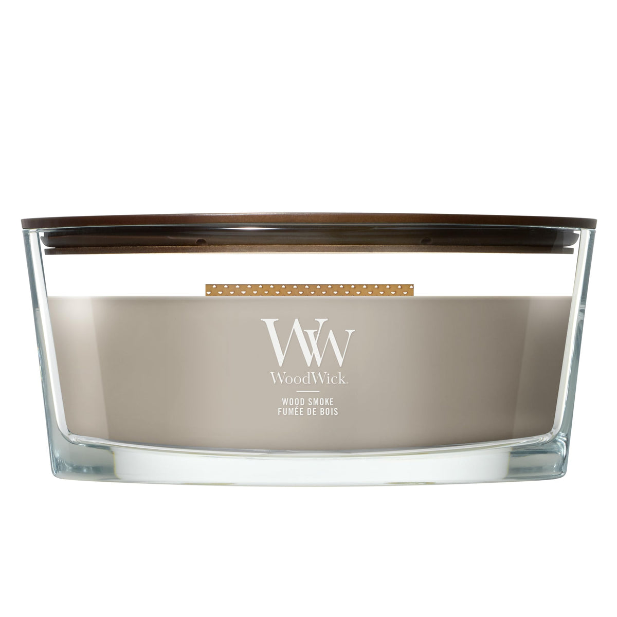 WoodWick Ellipse Scented Candle | Fireside | with Crackling Wick | Burn Time: Up to 50 Hours