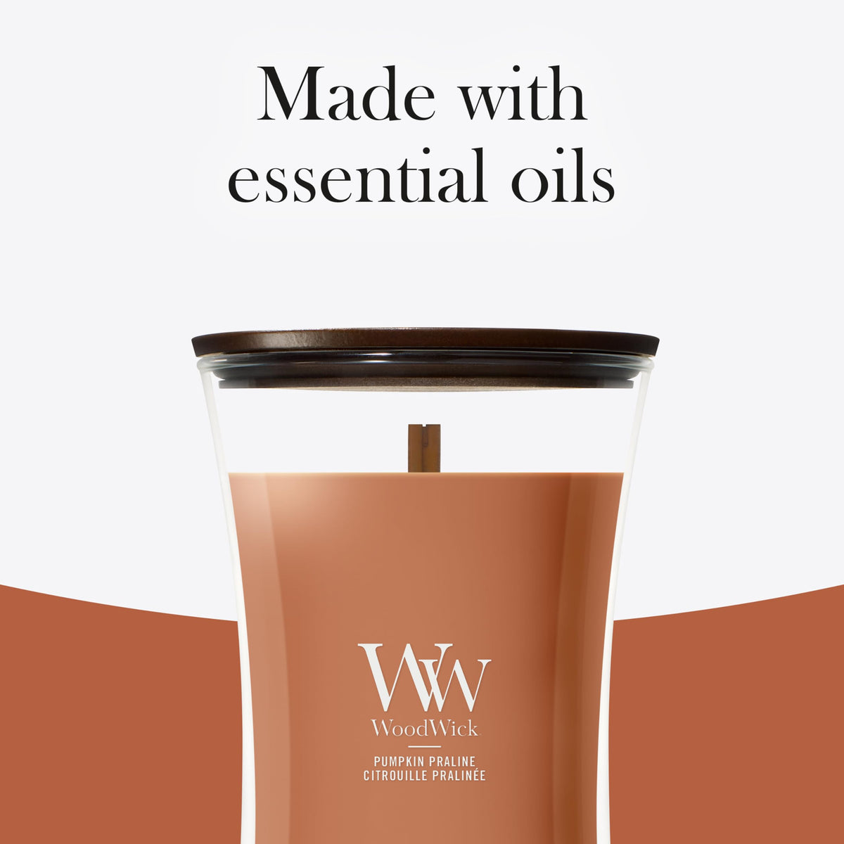 WoodWick Ellipse Scented Candle | Fireside | with Crackling Wick | Burn Time: Up to 50 Hours