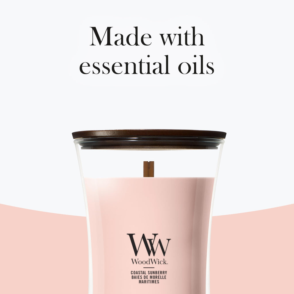 WoodWick Ellipse Scented Candle | Fireside | with Crackling Wick | Burn Time: Up to 50 Hours