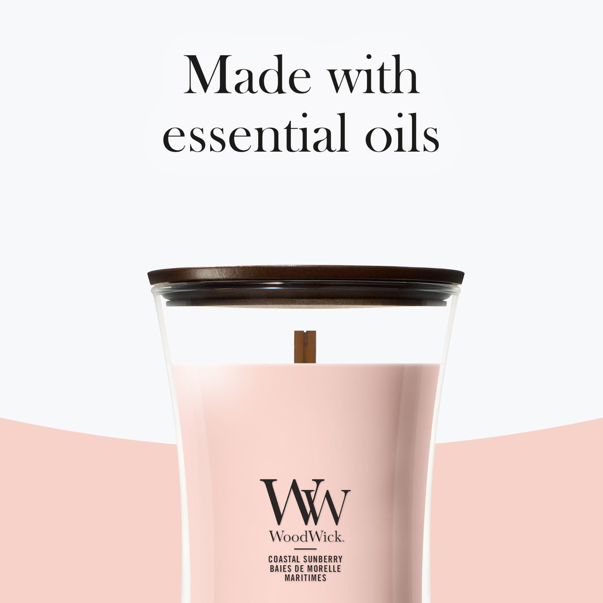 WoodWick Ellipse Scented Candle | Fireside | with Crackling Wick | Burn Time: Up to 50 Hours