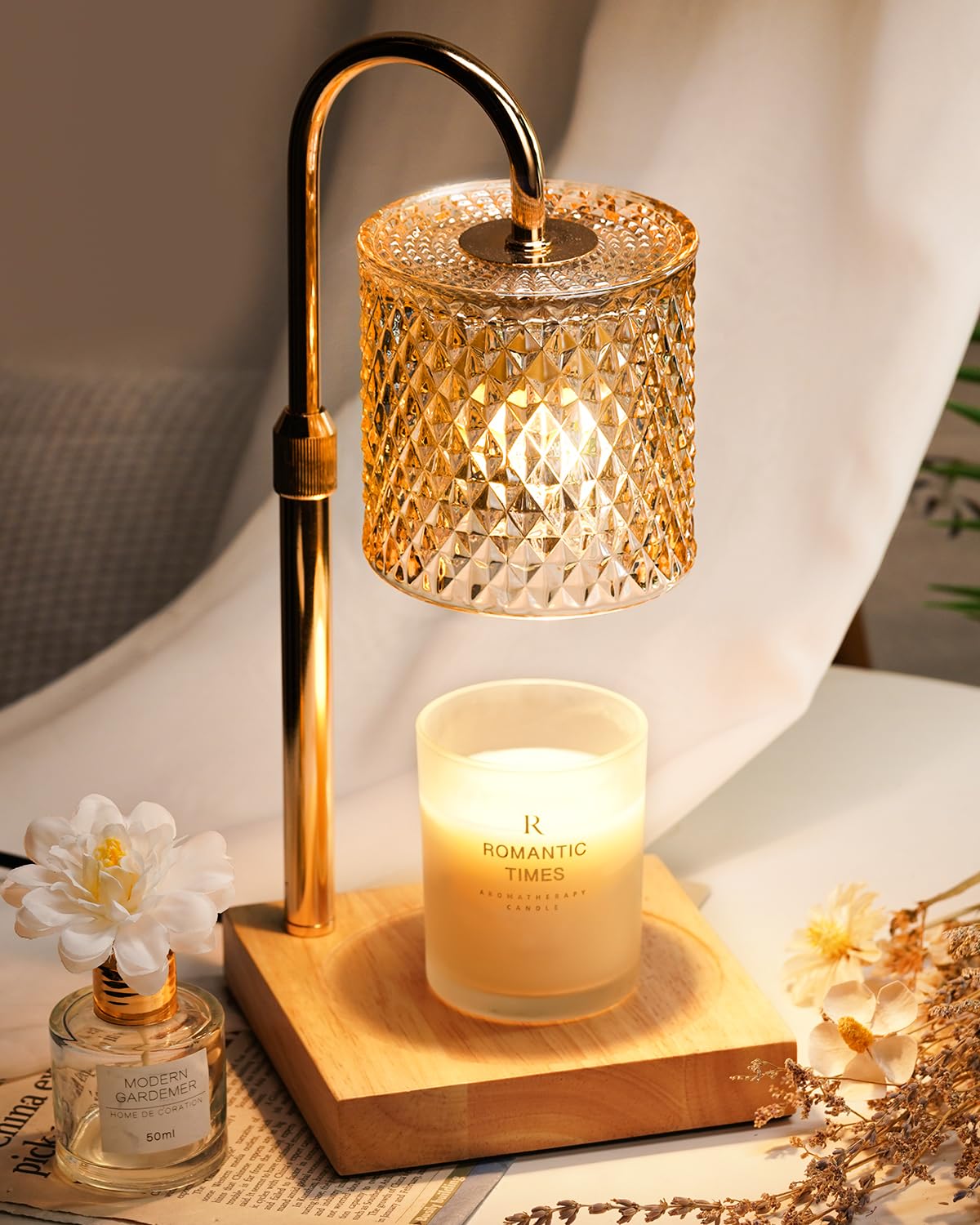Funistree Candle Warmer Lamp with Timer Dimmer, Gifts for Women Christmas