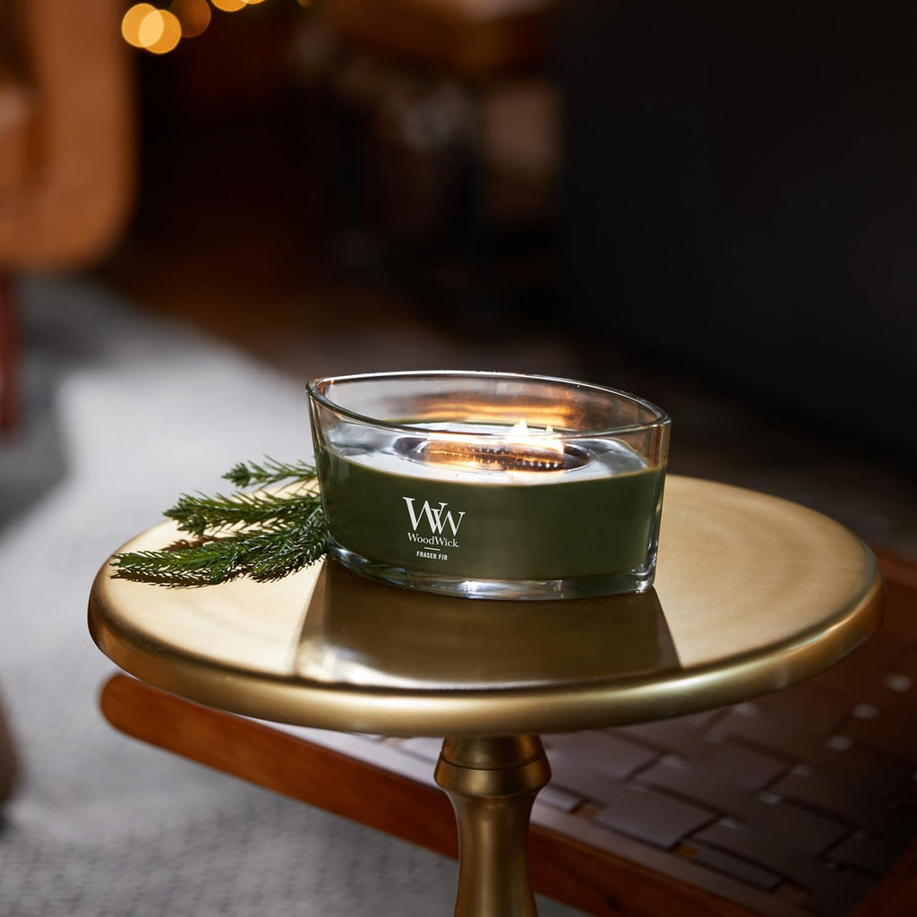 Woodwick Ellipse Scented Candle | Fraser Fir | with Crackling Wick | Burn Time: Up to 50 Hours