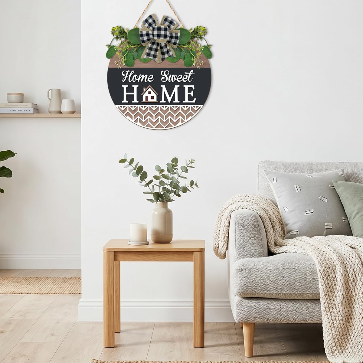 TOARTi Kitchen Hanging Rustic Signs Farmhouse Round Wall Art Home 11.5in