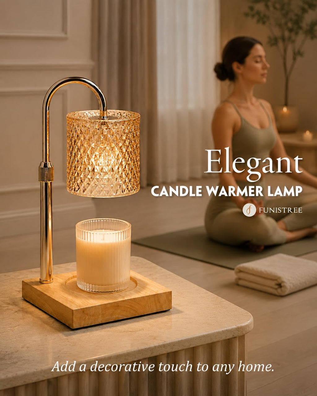 Funistree Candle Warmer Lamp with Timer Dimmer, Gifts for Women Christmas