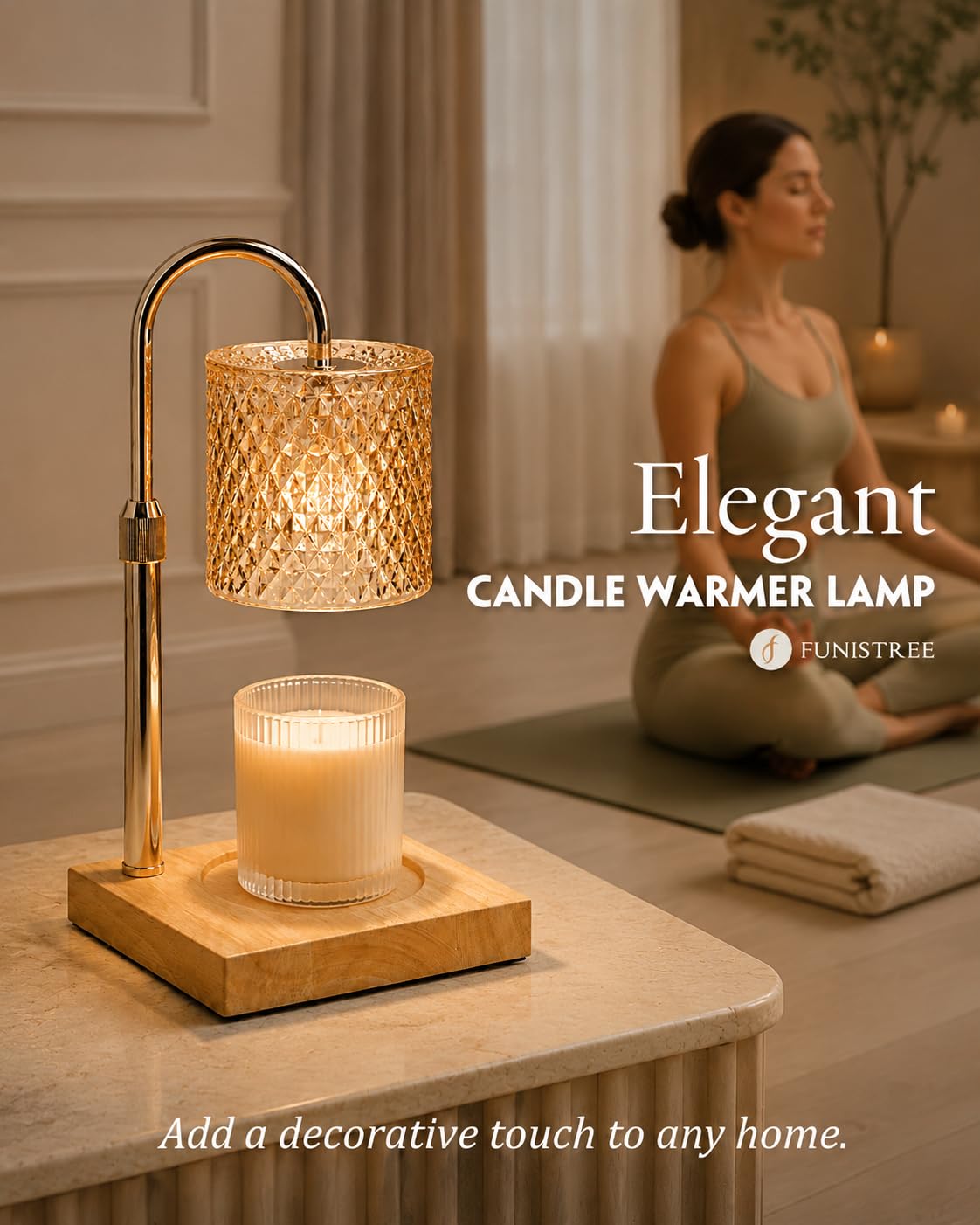 Funistree Candle Warmer Lamp with Timer Dimmer, Gifts for Women Christmas