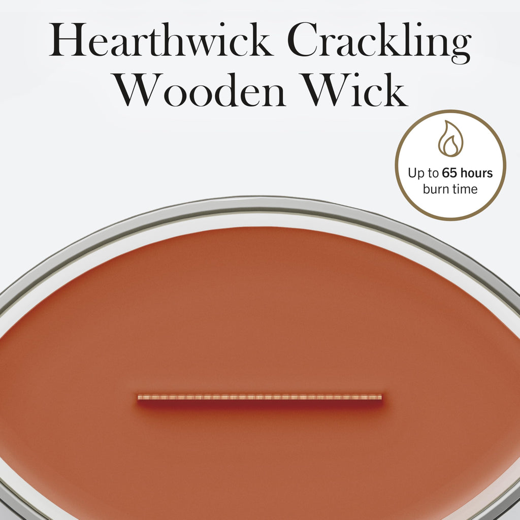 WoodWick Ellipse Scented Candle | Fireside | with Crackling Wick | Burn Time: Up to 50 Hours