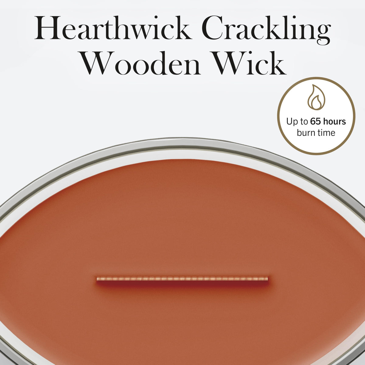 WoodWick Ellipse Scented Candle | Fireside | with Crackling Wick | Burn Time: Up to 50 Hours