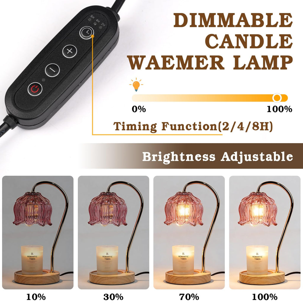 Funistree Candle Warmer Lamp with Timer Dimmer, Gifts for Women Christmas