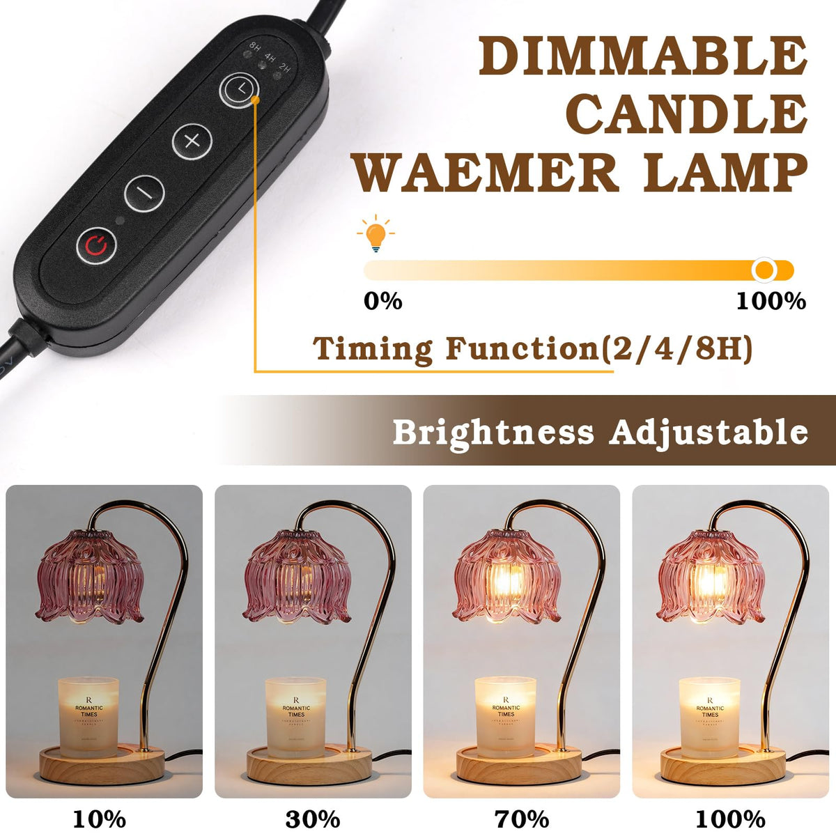 Funistree Candle Warmer Lamp with Timer Dimmer, Gifts for Women Christmas