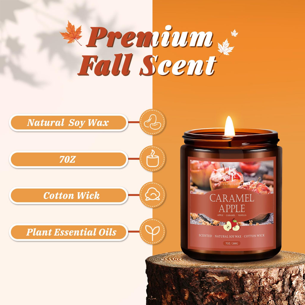 FF FRAGRFLOWING Autumn Candle, 6-Pack Soy Wax Scented Candles
