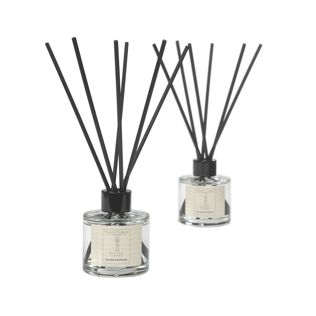 Hassett Green London Boutique Classics Damask Rose & Oud - Reed Diffuser Duo Set - 2 x 125ml - Reduced Packaging