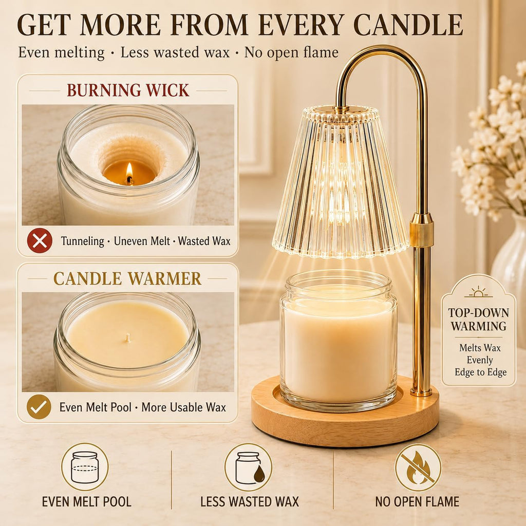 Funistree Candle Warmer Lamp with Timer Dimmer, Gifts for Women Christmas