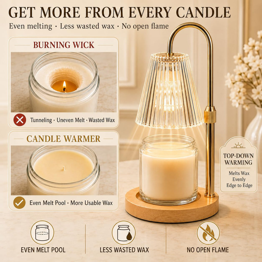 Funistree Candle Warmer Lamp with Timer Dimmer, Gifts for Women Christmas