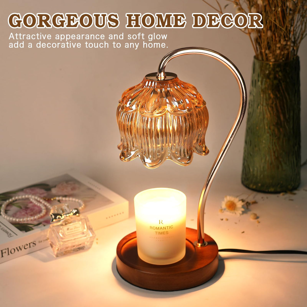 Funistree Candle Warmer Lamp with Timer Dimmer, Gifts for Women Christmas