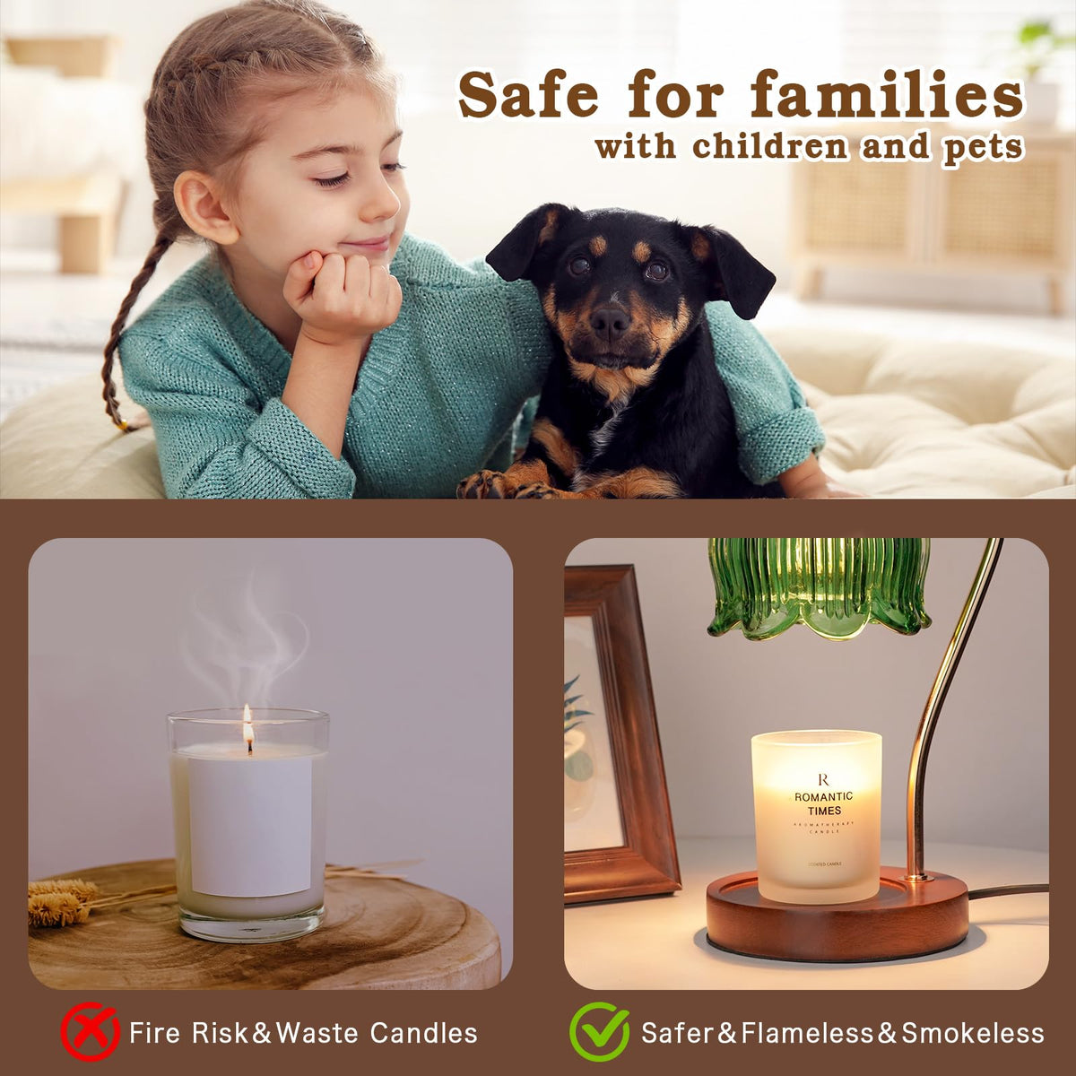 Funistree Candle Warmer Lamp with Timer Dimmer, Gifts for Women Christmas