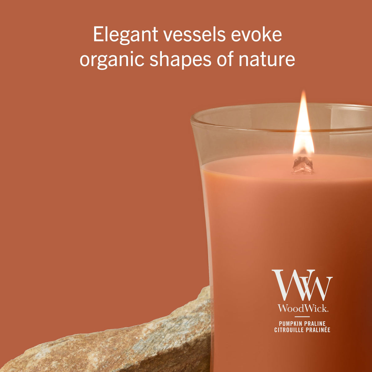 WoodWick Ellipse Scented Candle | Fireside | with Crackling Wick | Burn Time: Up to 50 Hours