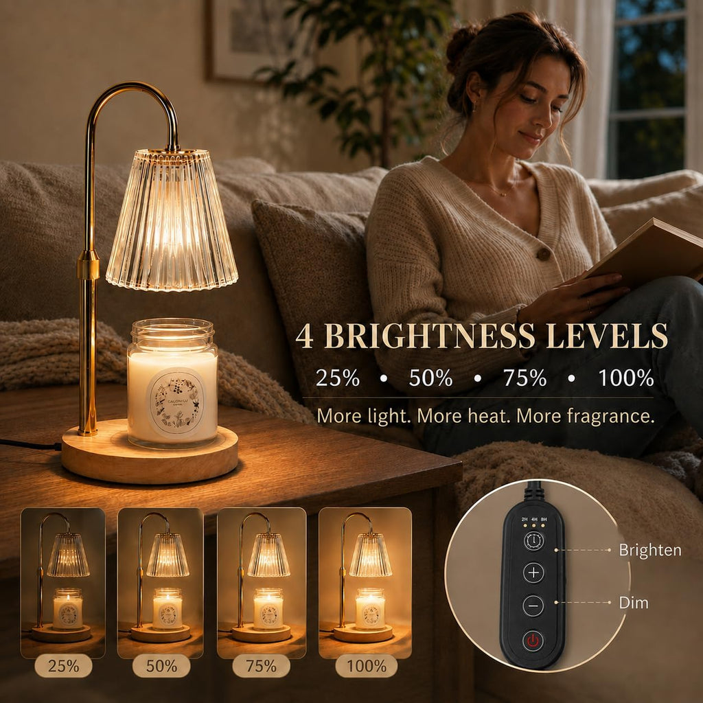 Funistree Candle Warmer Lamp with Timer Dimmer, Gifts for Women Christmas