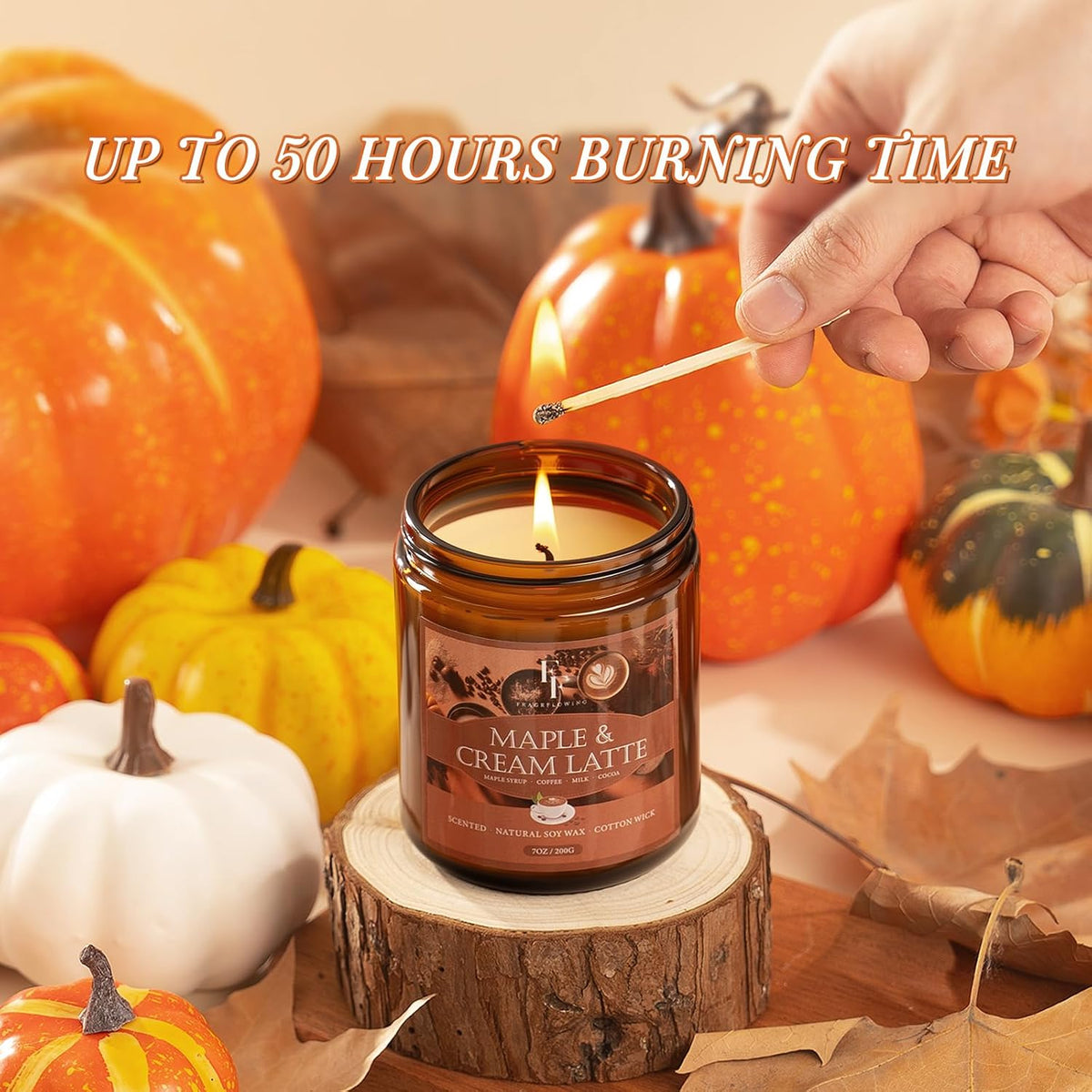 FF FRAGRFLOWING Autumn Candle, 6-Pack Soy Wax Scented Candles