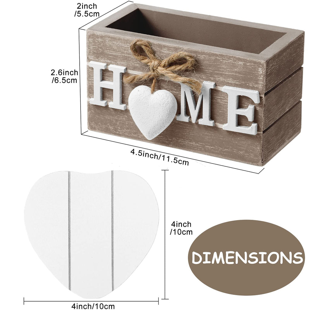 Patelai Set of 6 Wooden Heart Coasters House Warming Gifts, Home, Grey