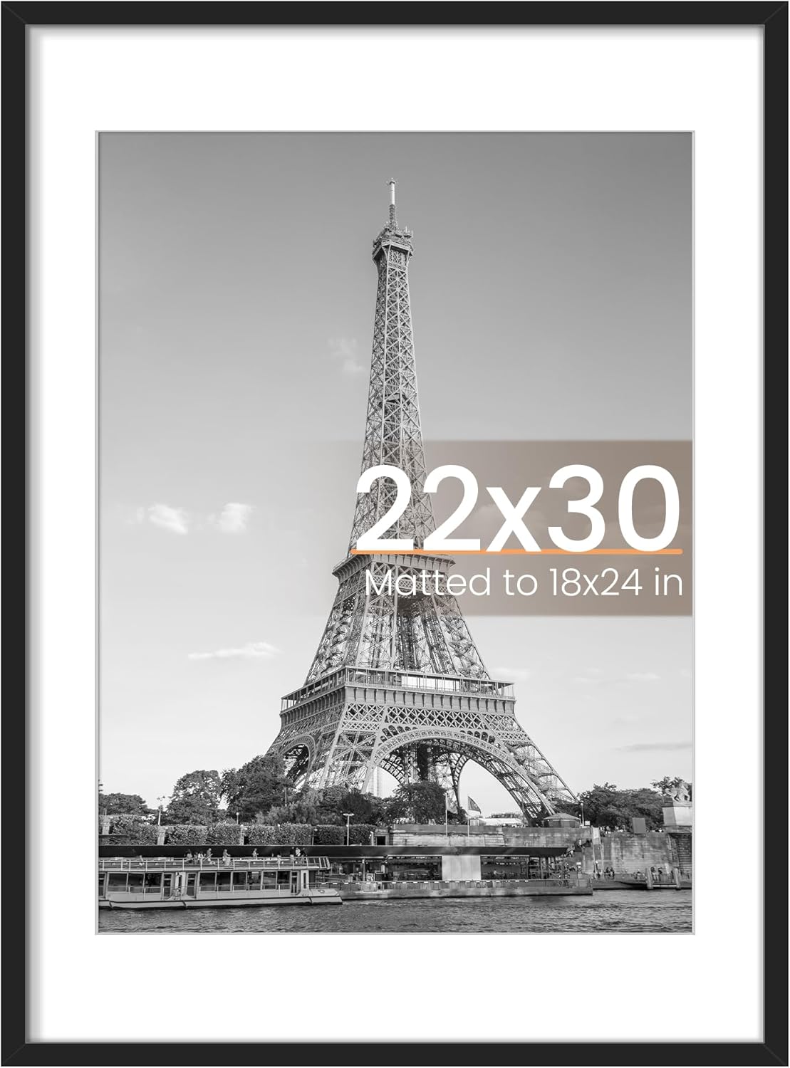 upsimples 22x30 Picture Frame, Wall Decor Poster Frames, Black 1 Pack