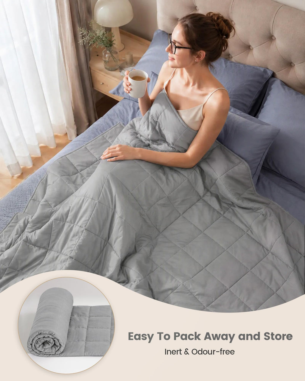 Good Nite Weighted Blanket Adults 8 kg For Better Sleep Stress Relief