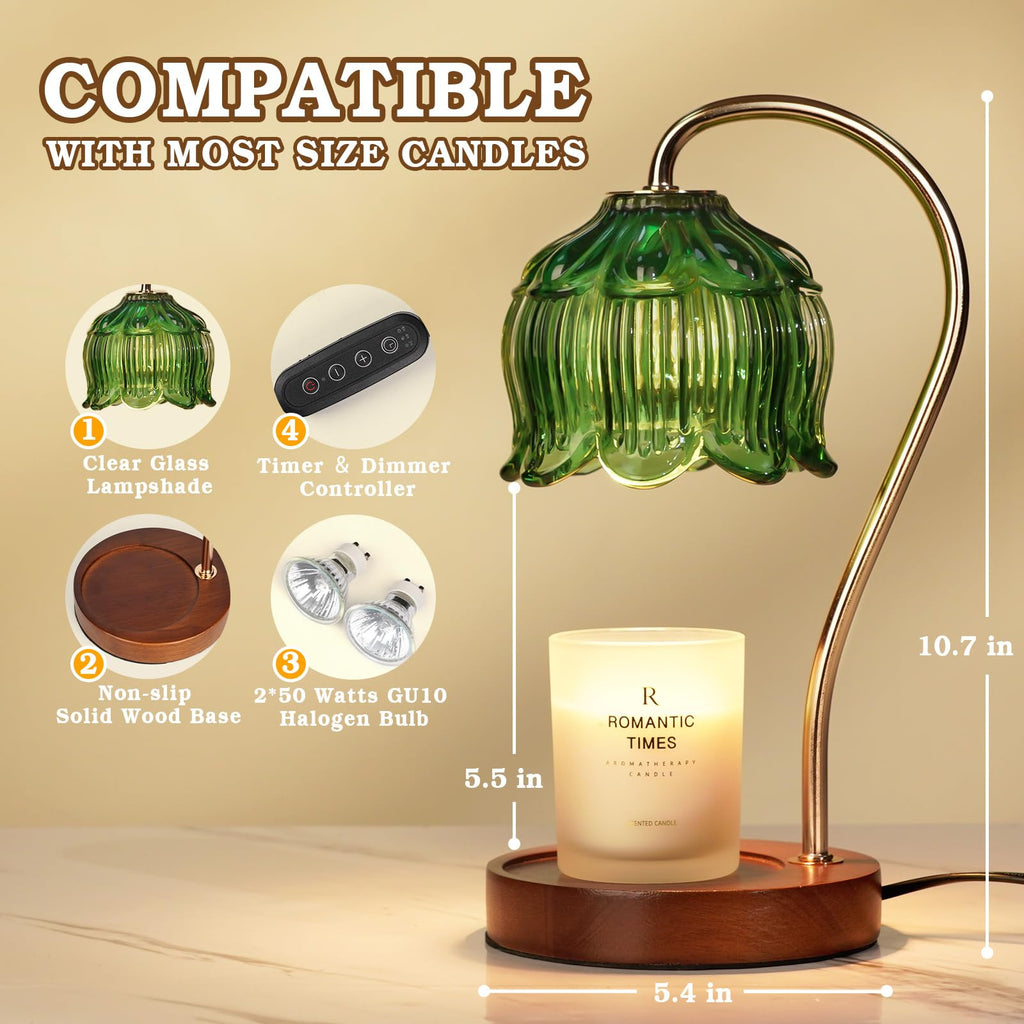 Funistree Candle Warmer Lamp with Timer Dimmer, Gifts for Women Christmas