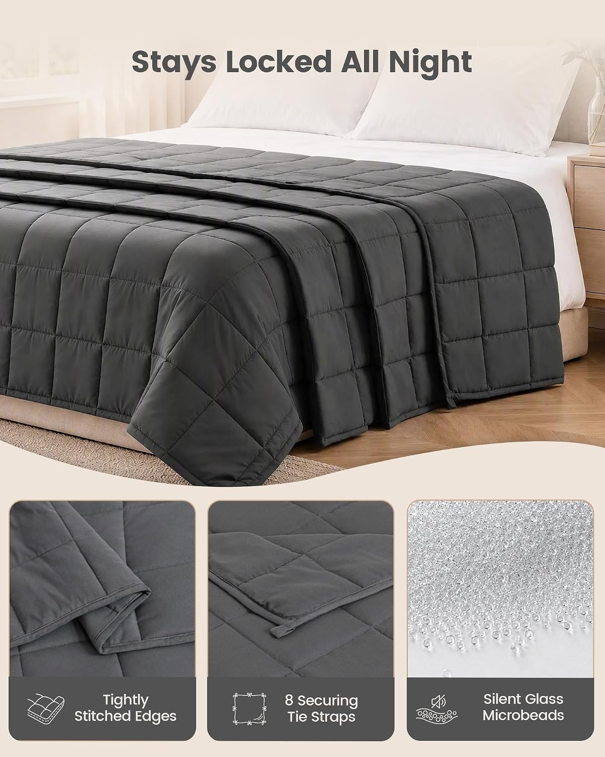 Good Nite Weighted Blanket Adults 8 kg For Better Sleep Stress Relief