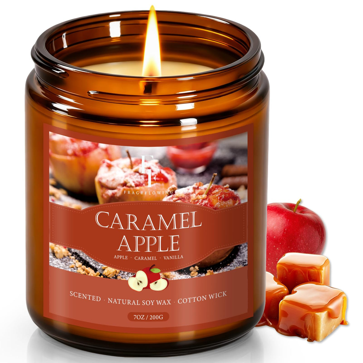 FF FRAGRFLOWING Autumn Candle, 6-Pack Soy Wax Scented Candles