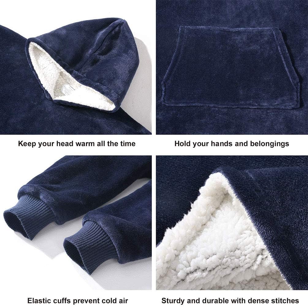 CASKIE Oversized Hoodie Sweatshirt Blanket, TV Super Soft Warm Comfortable Blanket Hoodie, Soft Cozy Warm Comfortable Novelty Hoodies, One Size Fits All, TV-Blanket for Men Women Teenagers Kids