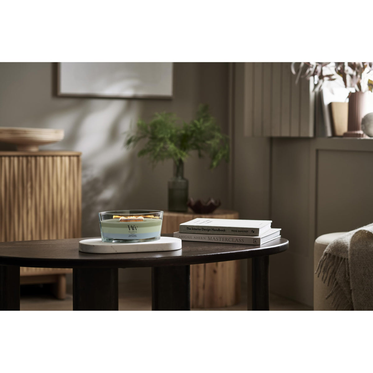 Woodwick Ellipse Scented Candle | Fraser Fir | with Crackling Wick | Burn Time: Up to 50 Hours