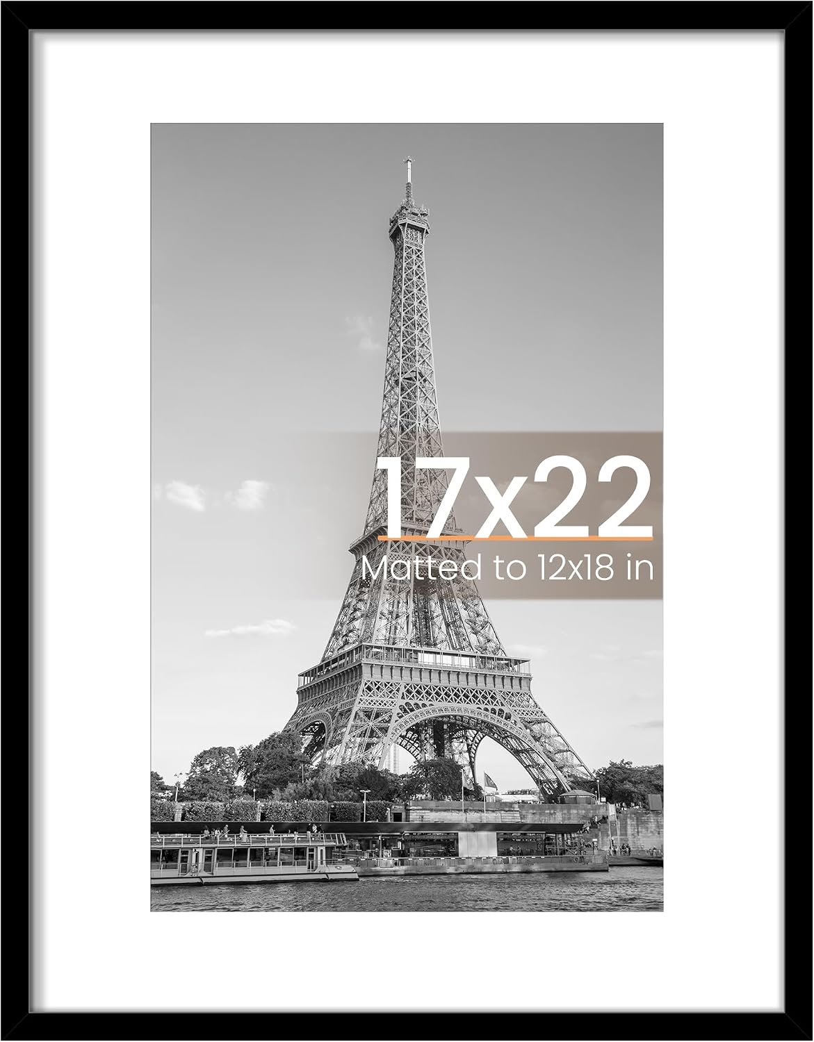 upsimples 22x30 Picture Frame, Wall Decor Poster Frames, Black 1 Pack