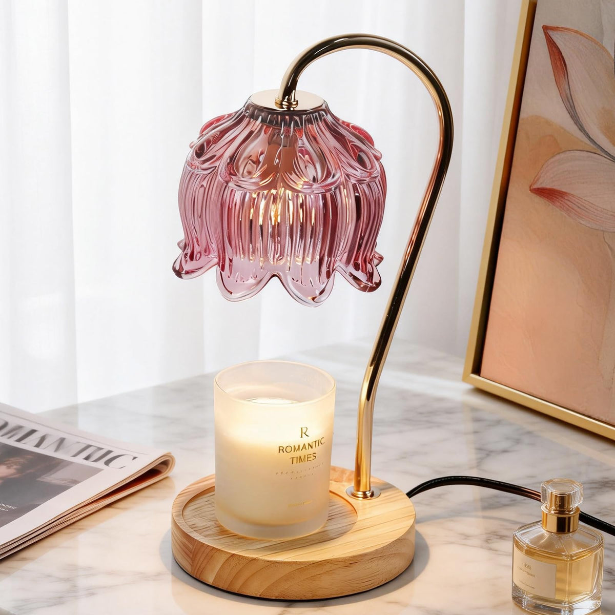 Funistree Candle Warmer Lamp with Timer Dimmer, Gifts for Women Christmas