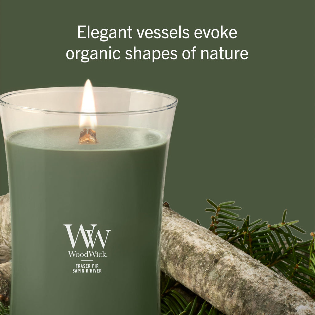 Woodwick Ellipse Scented Candle | Fraser Fir | with Crackling Wick | Burn Time: Up to 50 Hours
